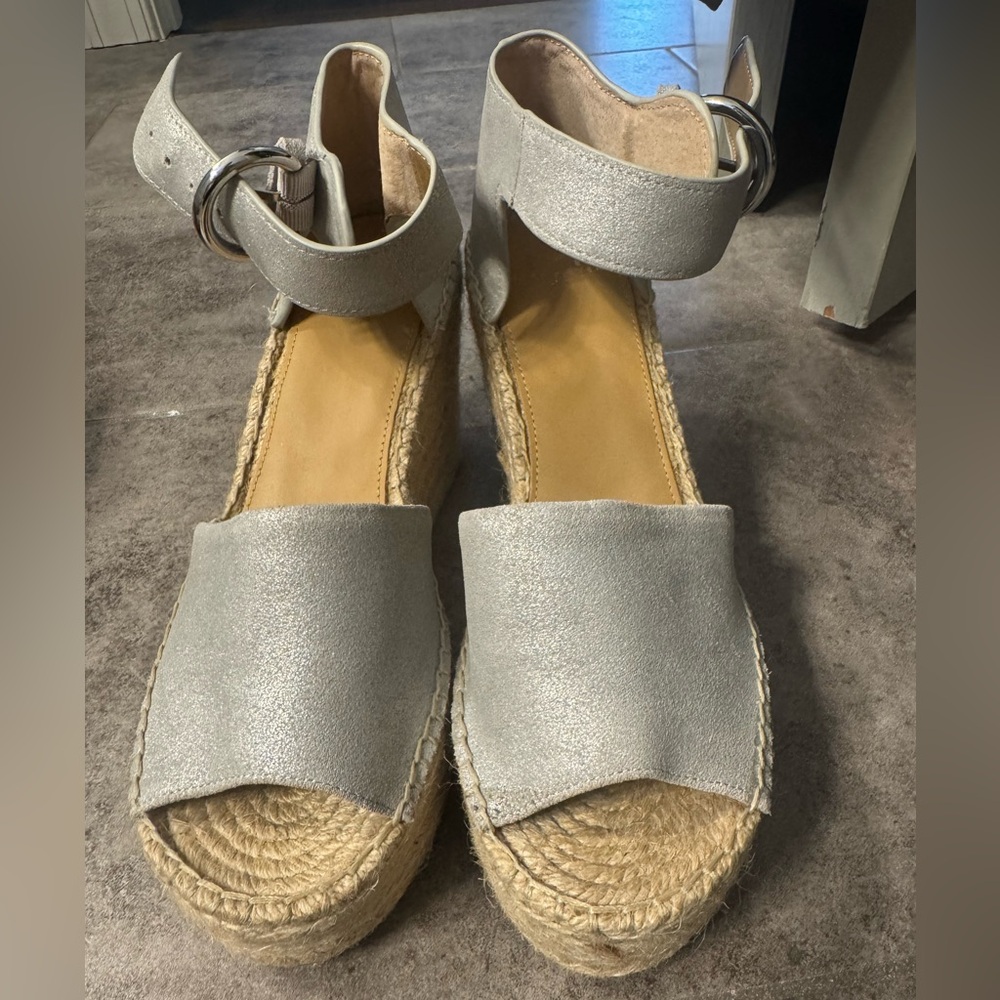 Marc Fisher Silver Wedges